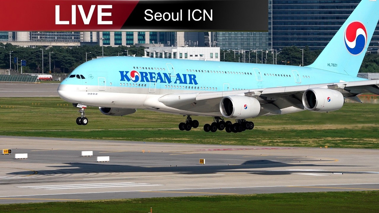 Seoul Incheon Airport 인천공항 Live Korean air A380 Delta Lufthansa