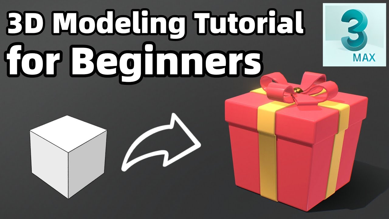 Create a Gift Box from a Cube in 3ds Max | Beginner 3D Modeling Tutorial