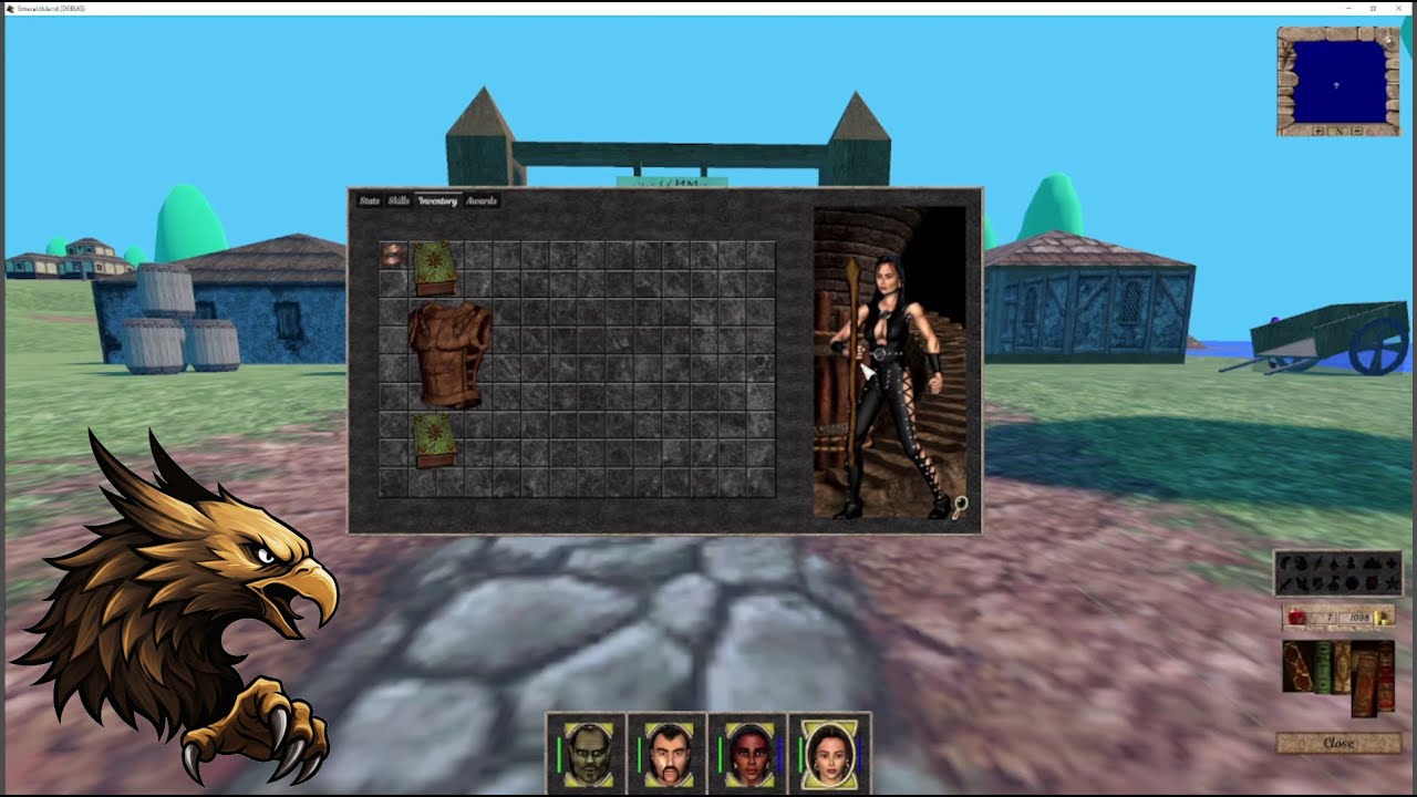 Emerald World #30: More UI changes, compass, quick spell, VFX for explosion