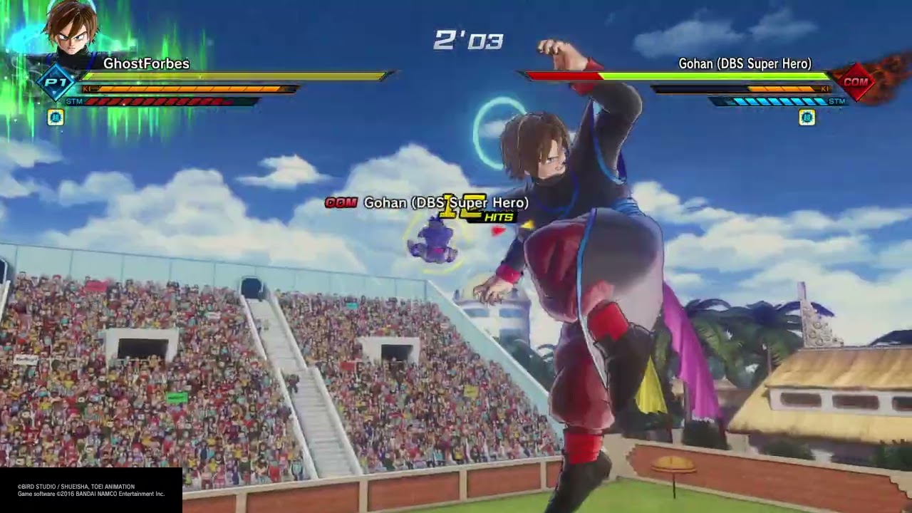 Dragon ball xenoverse 2 fighting Gohan dbs super hero
