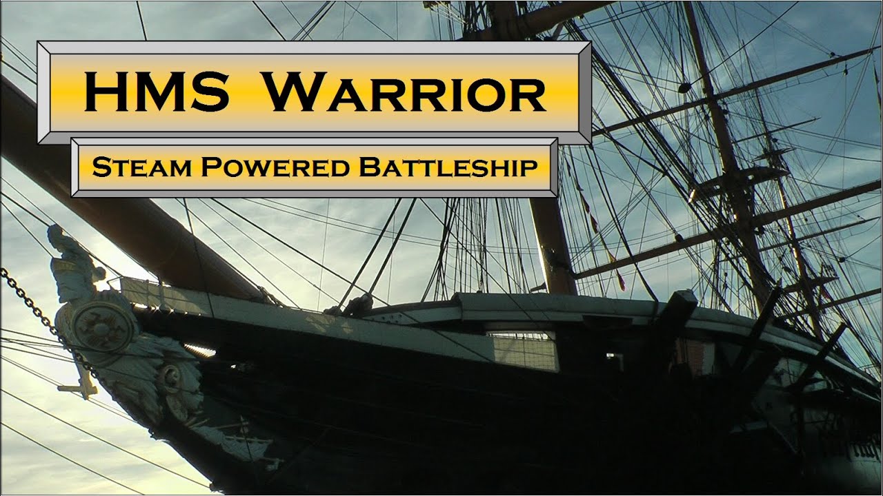 Queen Victoria's Historic Battleship HMS Warrior. Portsmouth Historic Dockyard. Royal Navy History.