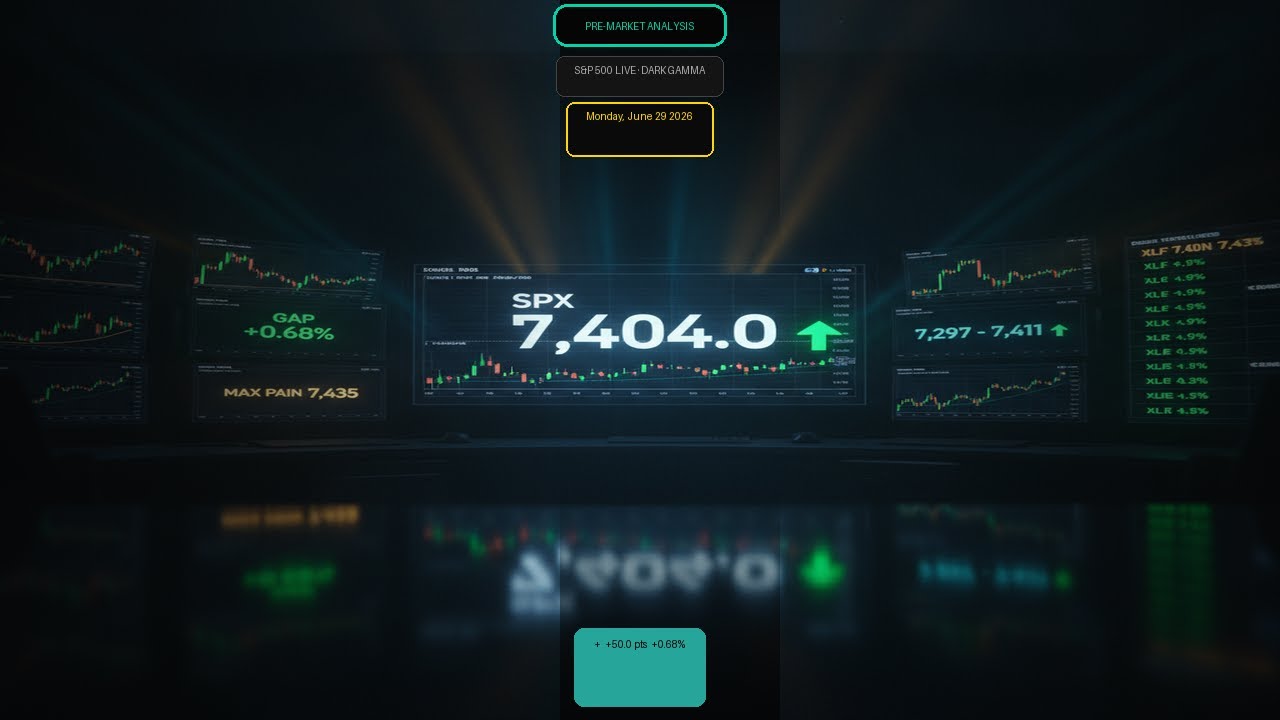 SPX Pre-Market Analysis 06/29/2026 | Dark Gamma | Live 0DTE Options