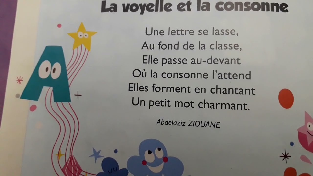 Po&eacute;sie La voyelle et la consonne (cp)