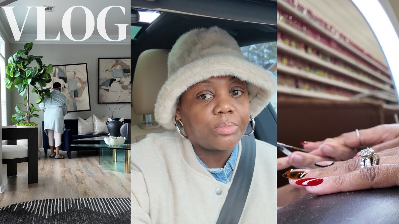 VLOG: Cozy Day At Home But Everything Is A Mess | Cooking | New Nails | Moving Prep | Thrifting 