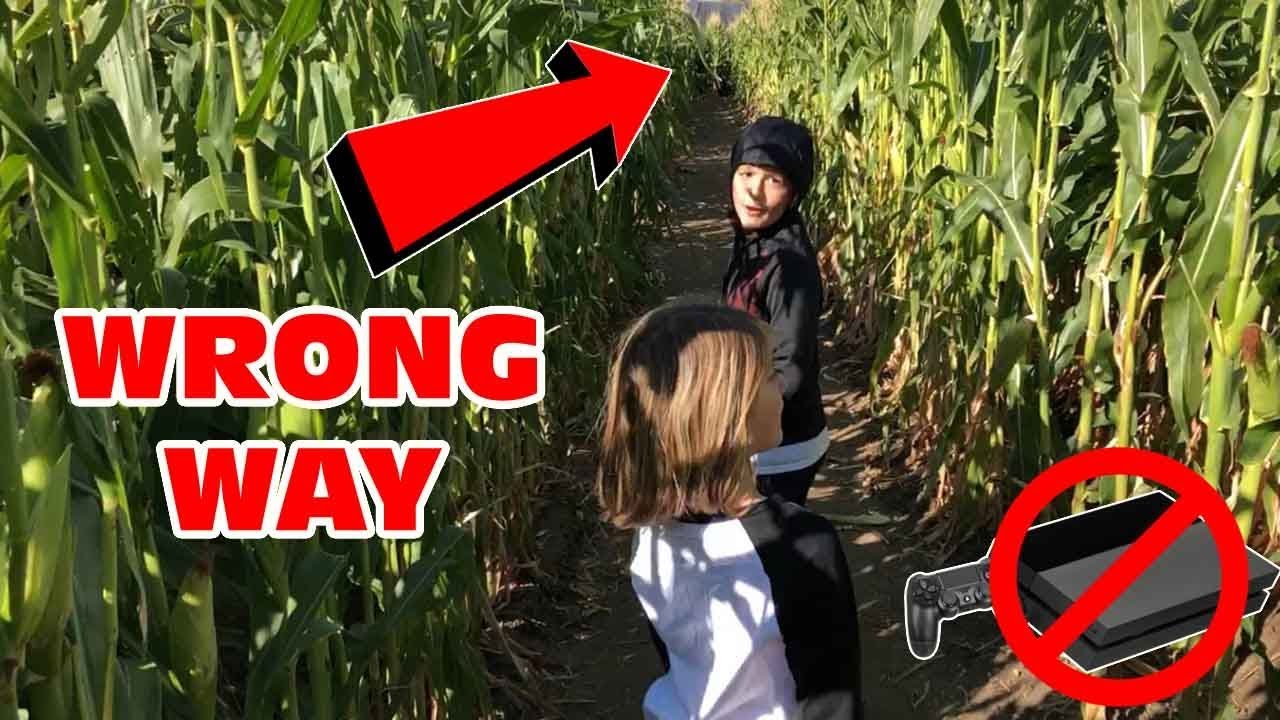 Kid Temper Tantrum Doesn't Want To Get Off PS4 Then Gets LOST Inside A Corn Maze [ Original ]