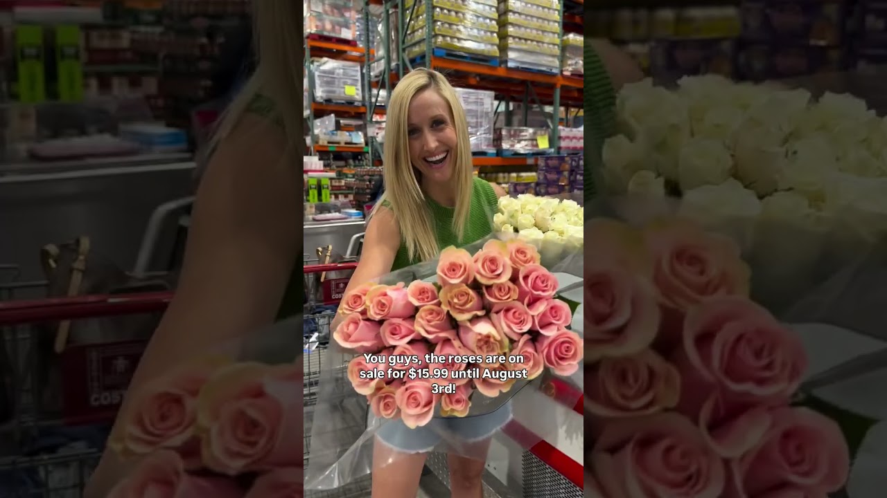 On sale until 8/3🌹for $15.99! What a deal! #costco #costcofinds #roses #flowers #sale