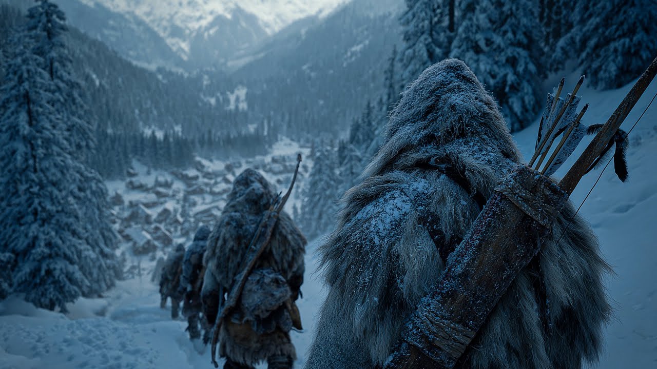 Frozen Medieval Villages at Night | Peaceful Celtic Sleep Music