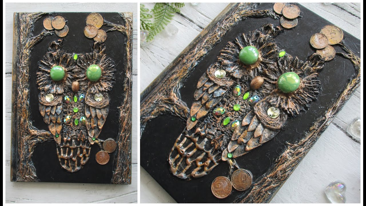 ДЕКОР БЛОКНОТА ЛЕГКО И ПРОСТО  #DIY  #OWL #tutorial
