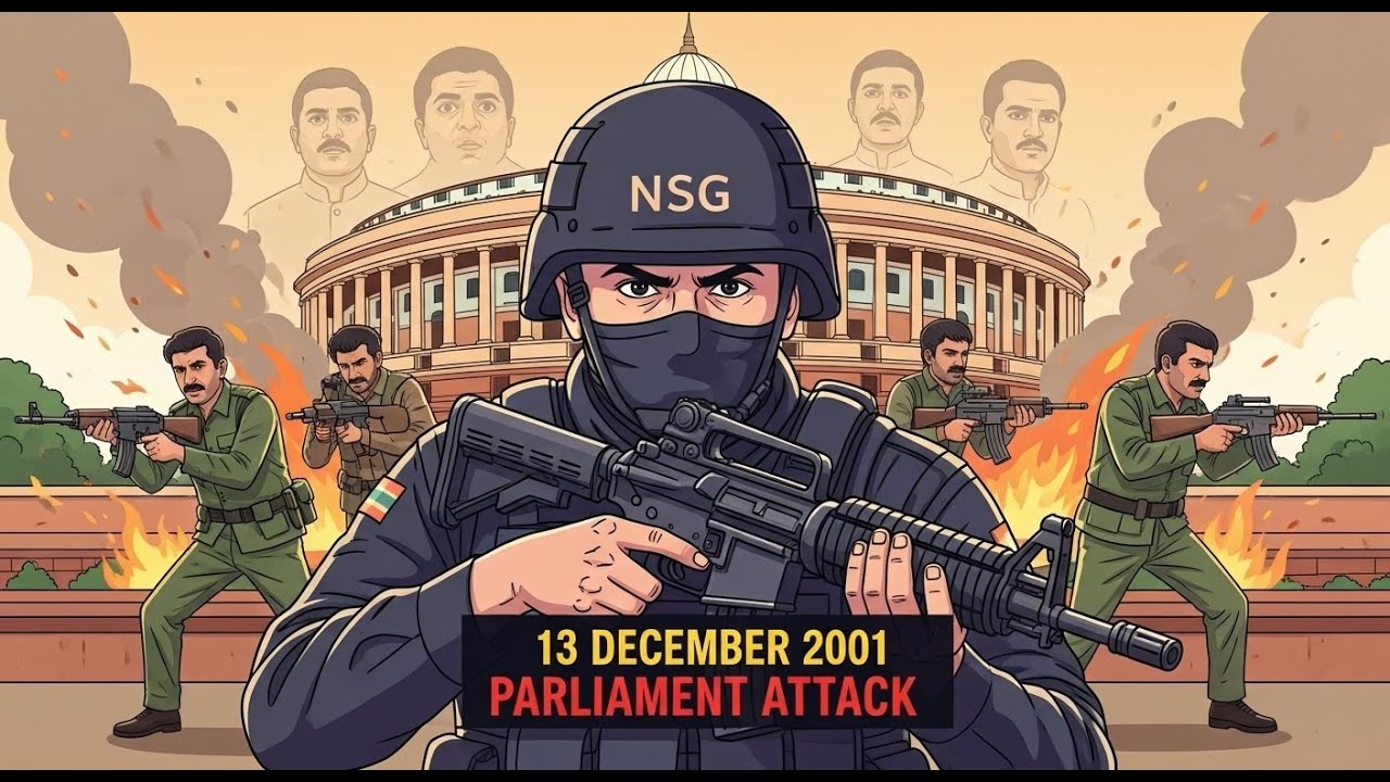 13 December 2001  The Day Terrorists Attacked Indian Parliament 2d Animation