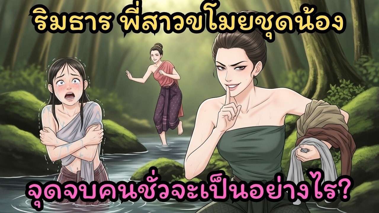 อาบน้ำอยู่ดีๆ ชุดหาย! พี่สาวขโมยชุดน้อง ถูกแฉกลางตลาด