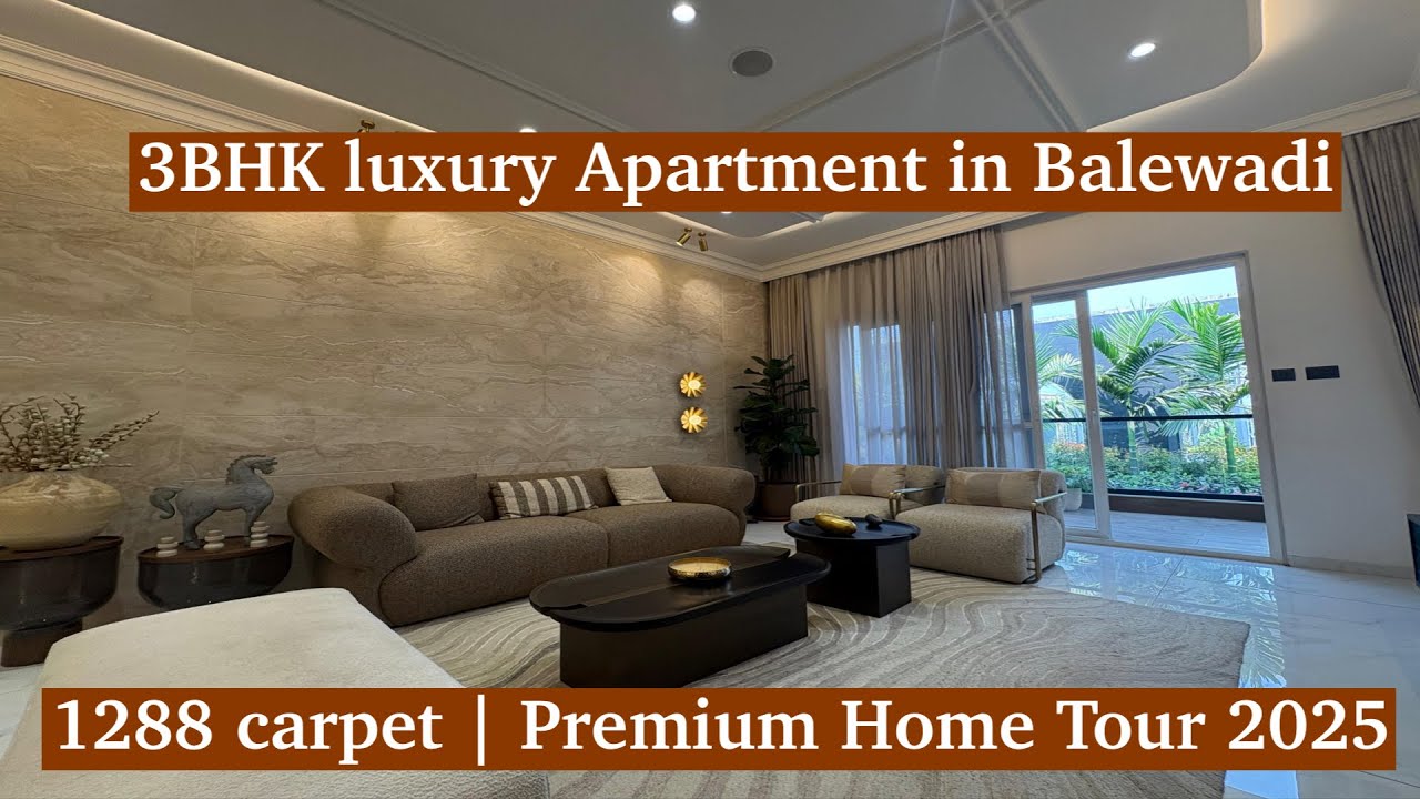 3BHK Luxury Apartment in Balewadi Pune | 1288 Sq.Ft. Carpet | Premium Homes Tour 2025