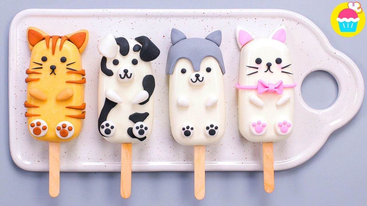 DeliWow | PALETAS DE PASTEL DE GATOS Y PERROS | Postres Divertidos Para Una Fiesta