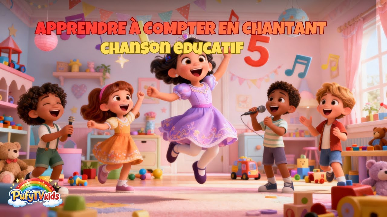 🎶 Apprendre à compter en chantant | Chanson éducative enfants | Compter, c'est amusant |  PufyTVkids