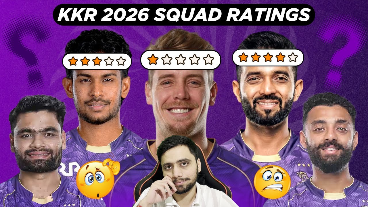 KKR Squad Rating IPL 2026 🔥 Strongest Playing 11 Revealed