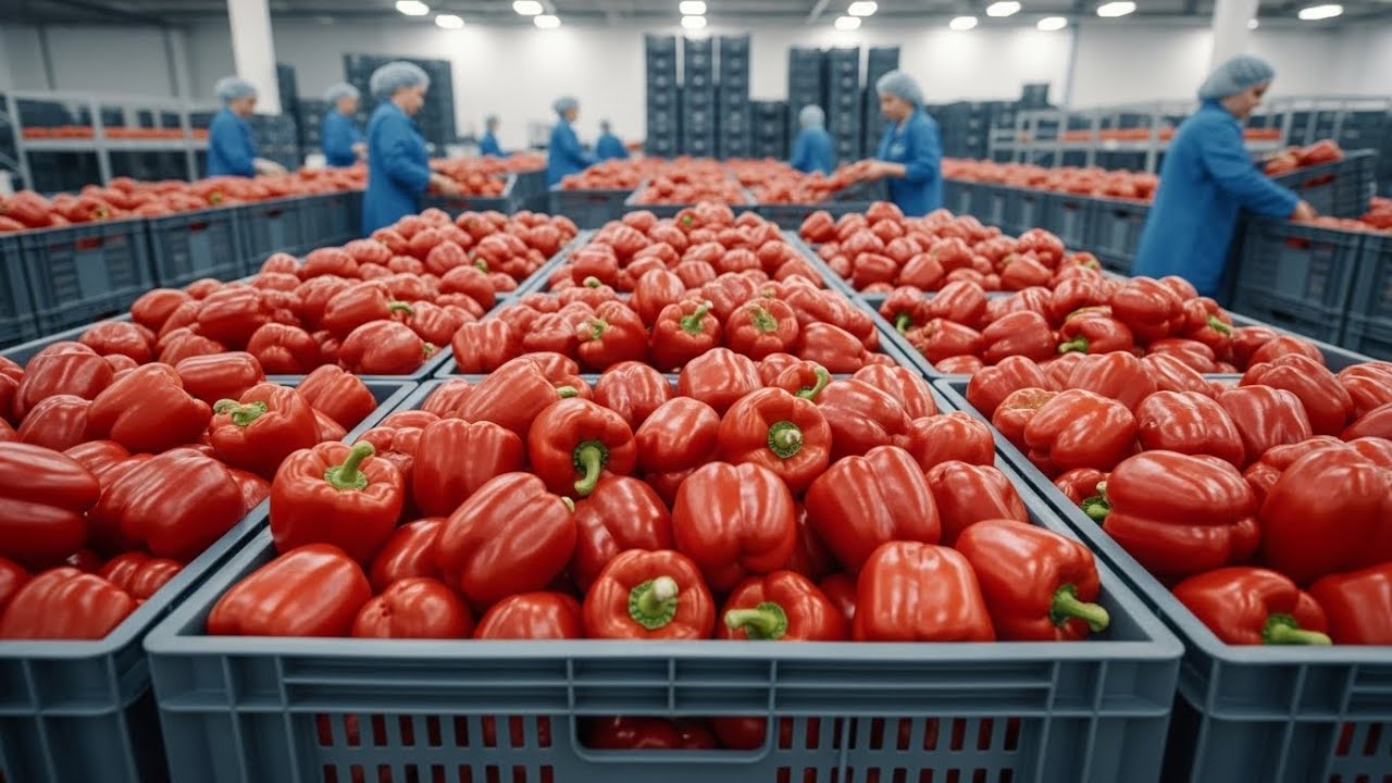 How Millions of Red Peppers Are Processed Every Day