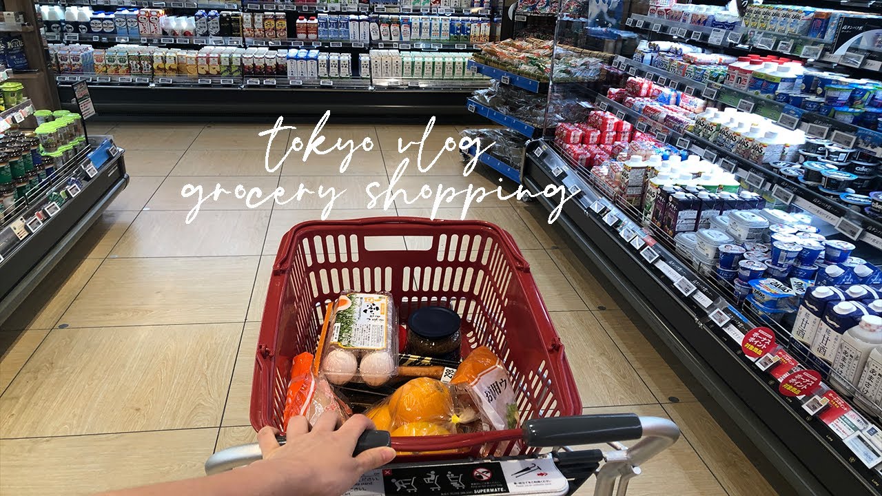 Buying grocery in Tokyo Japan | vlog | bike sharing | cheap meat 🛒