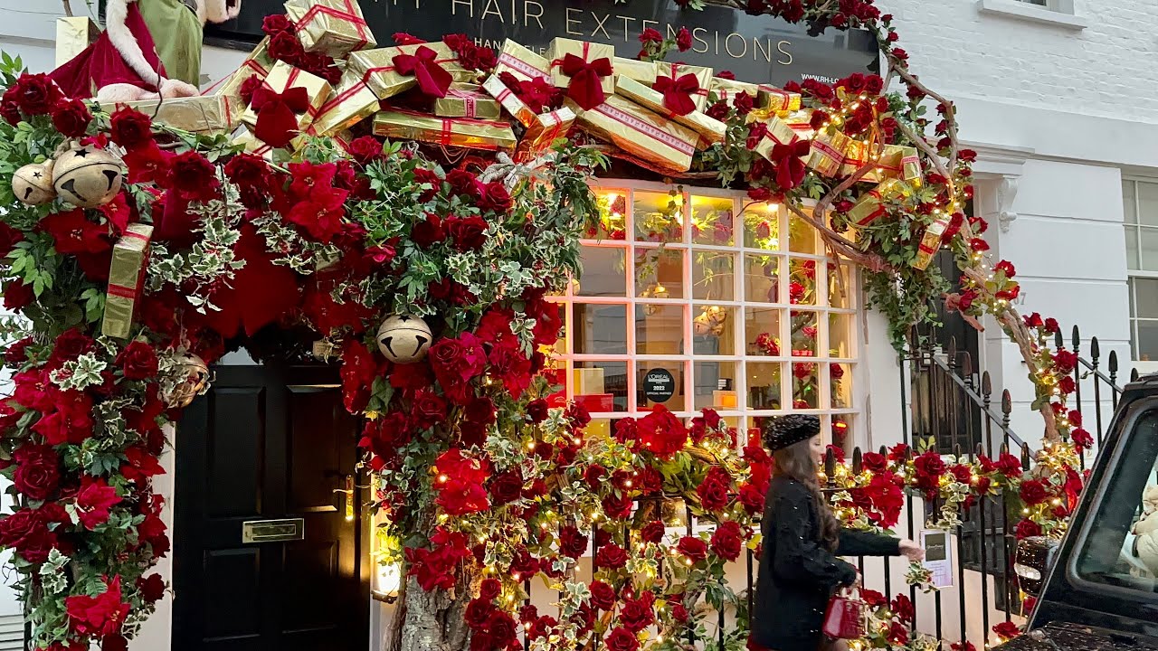 London Christmas Lights Walk 2022 | South Kensington to Knightsbridge Walton Street Christmas Lights