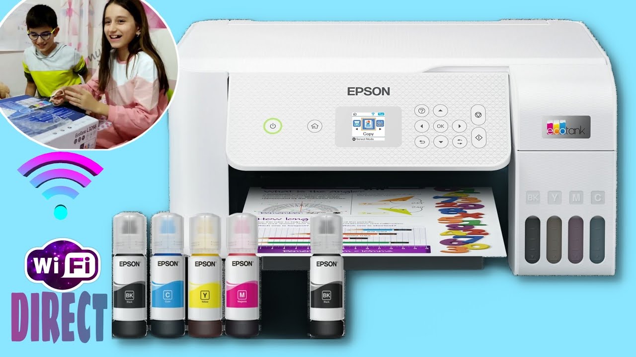 Epson L3266 Yazıcı Kurulumu  İncelemesi  Mürekkep Dolumu & En eğlenceli yazıcı kurulumu-Kutu açılımı