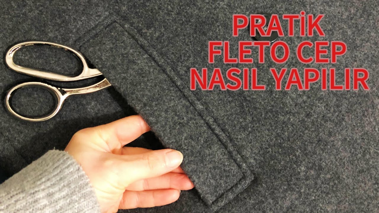 &Ccedil;OK KOLAY FLETO CEP DİKİMİ                           (kaban cep &ccedil;alışması)✂️🪡✂️