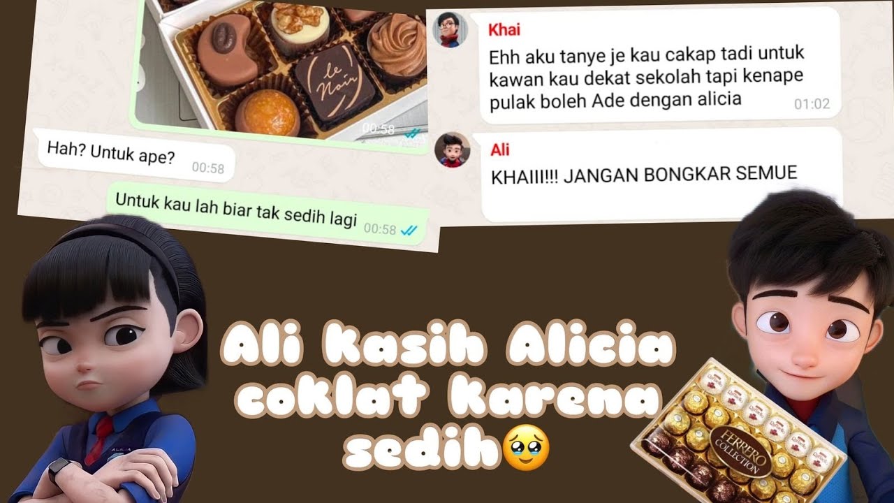 Ali kasih Alicia coklat karena sedih?🥹 // Ejen Ali dubbing