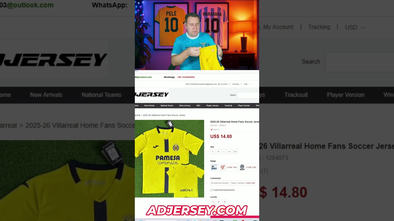 AdJersey Football Shirts Review ⚽ Lazio 25/26, England 26/27 & Villarreal 25/26 | £11 Kits 