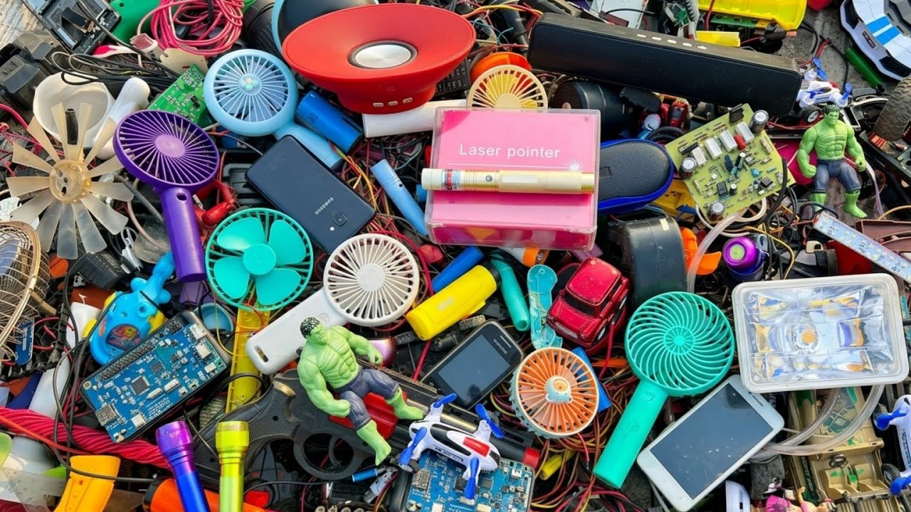 Breaking open broken high power dc big motor and scrap electronics | Abir Maker 