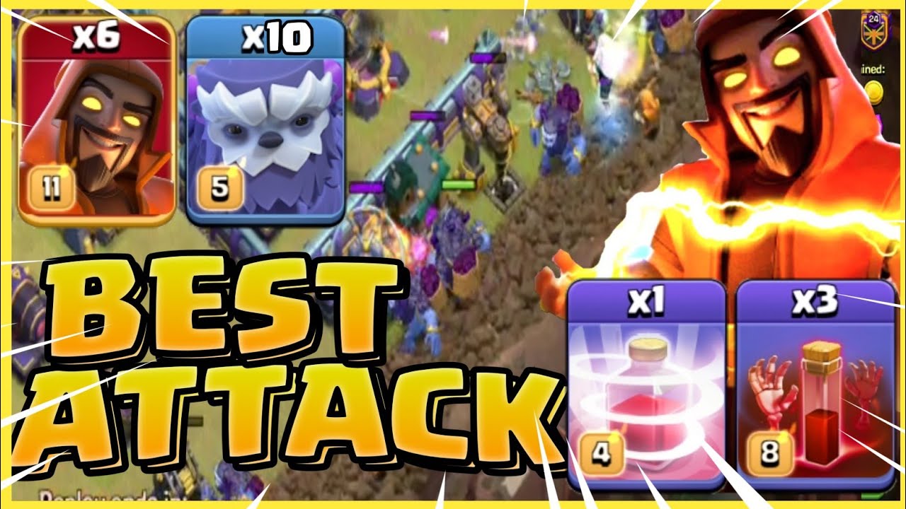 NEW EASY YETI Super WIZARD Skeleton Spell + Recall Spell - TH15 Attack Strategy