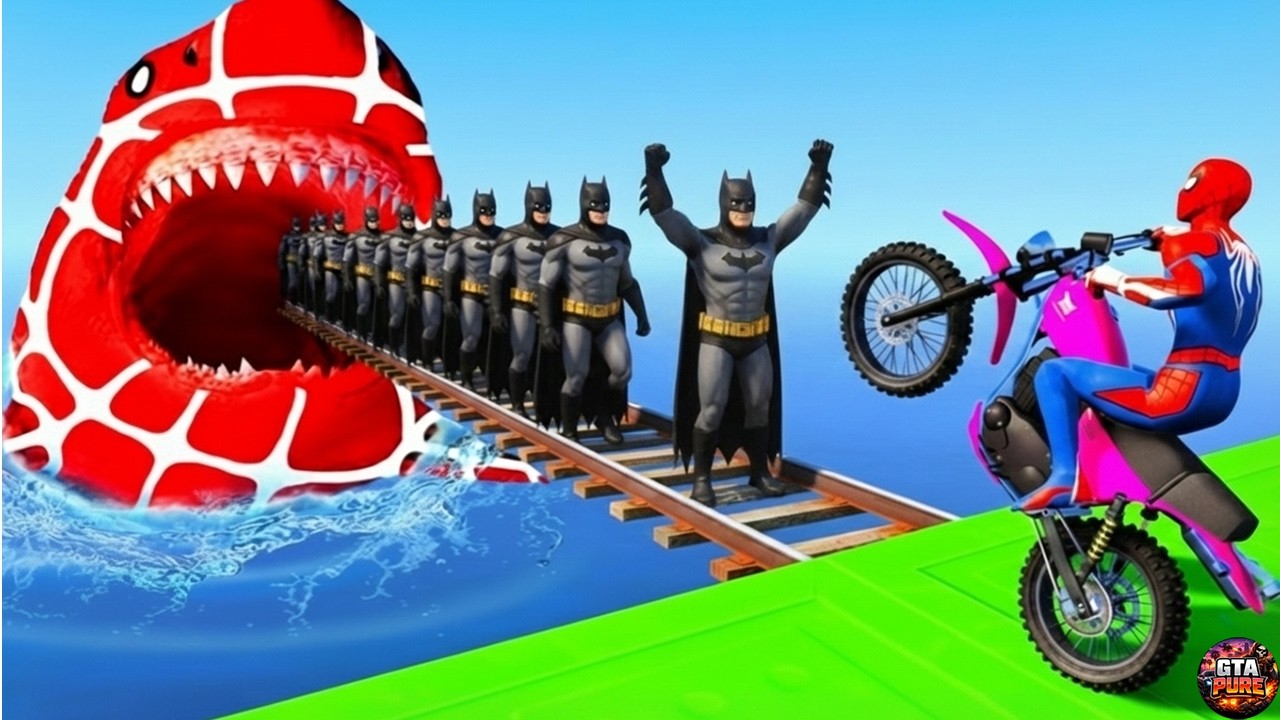 الرجل العنكبوت انقاذ باتمان Spider-Man Rescue batman vs iron man vs venom funny Game GTA 5 superhero