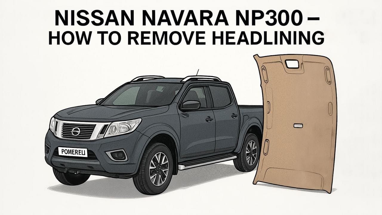 Как снять обшивку потолка салона пикапа Nissan Navara Double Cab NP300