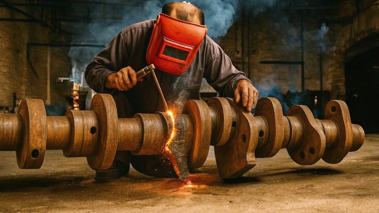 Amazing Rebuild of a Broken & Rusted Crankshaft | Unbelievable Machining Work!