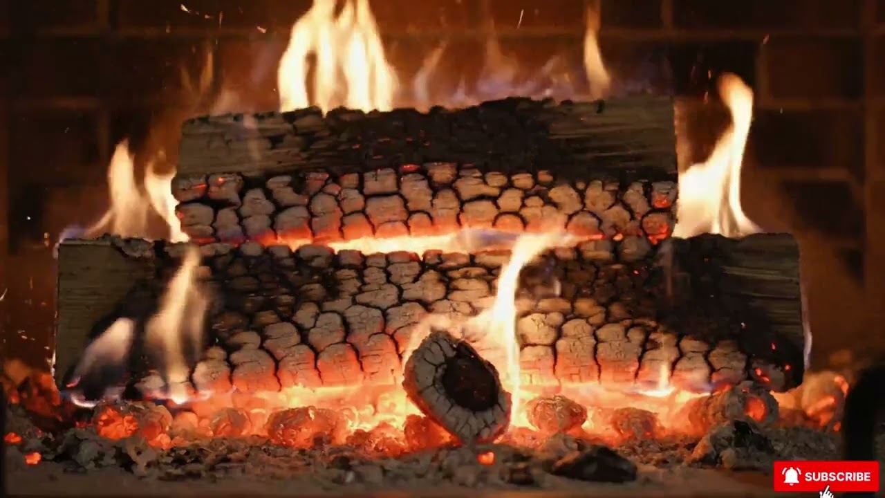 10 Hours Cozy Fireplace 🔥 Crackling Fire Sounds for Deep Sleep, Relaxation & Stress Relief