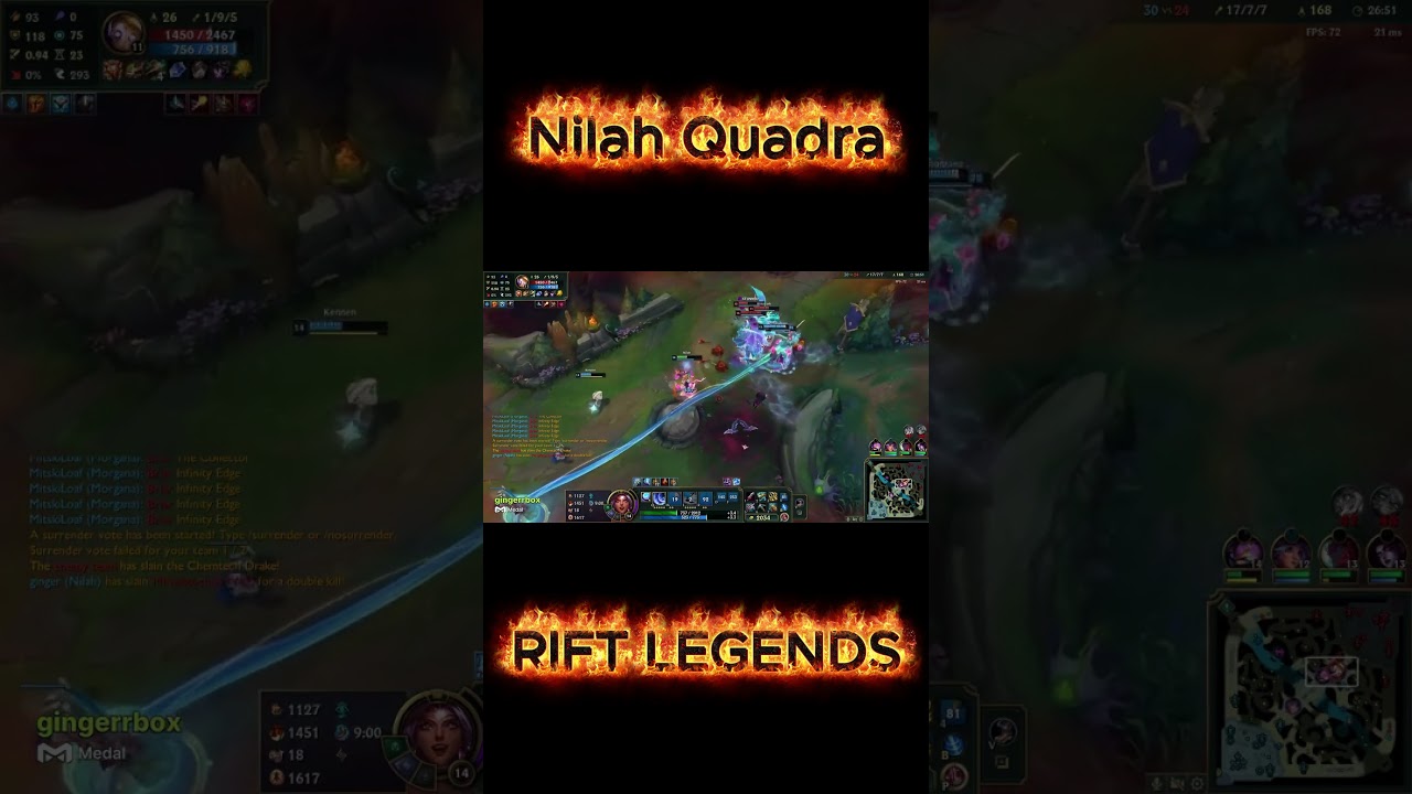 NILAH 1v4 QUADRA KILL 💧 INSANE OUTPLAY #1v4 #clutch #gmaing