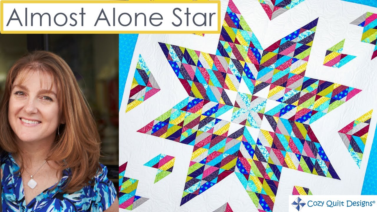 Almost Alone Star - Strip Presentation by Cozy Quilt Designs