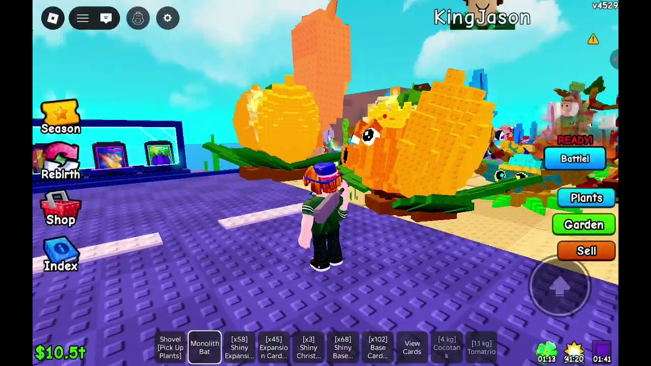 Playing pvb(plants vs brainrots) admin abuse pt(4)