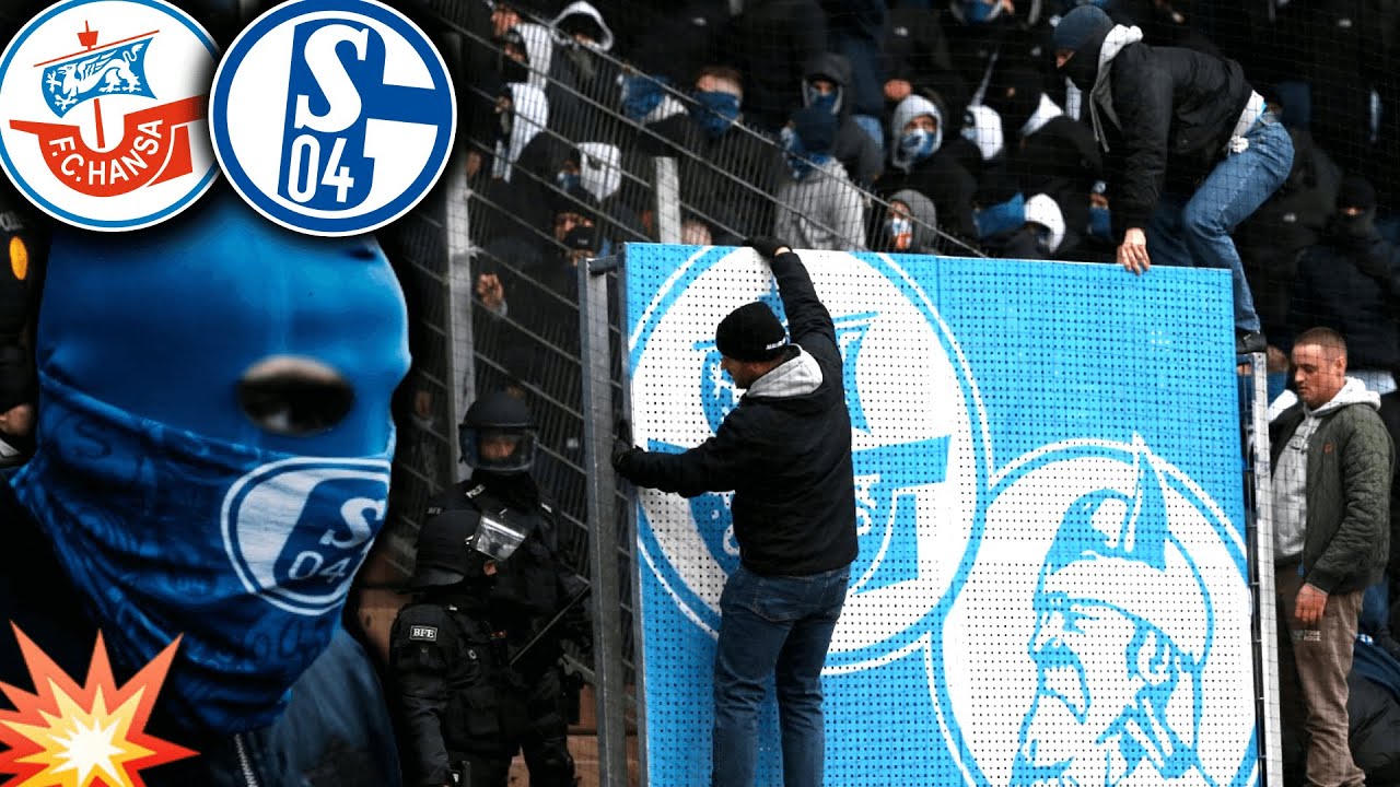 Mit Hammer durchs Plexi-Glas, Clips auf Kopfhöhe & Rennereien hinter der Süd! (Hansa - Schalke)
