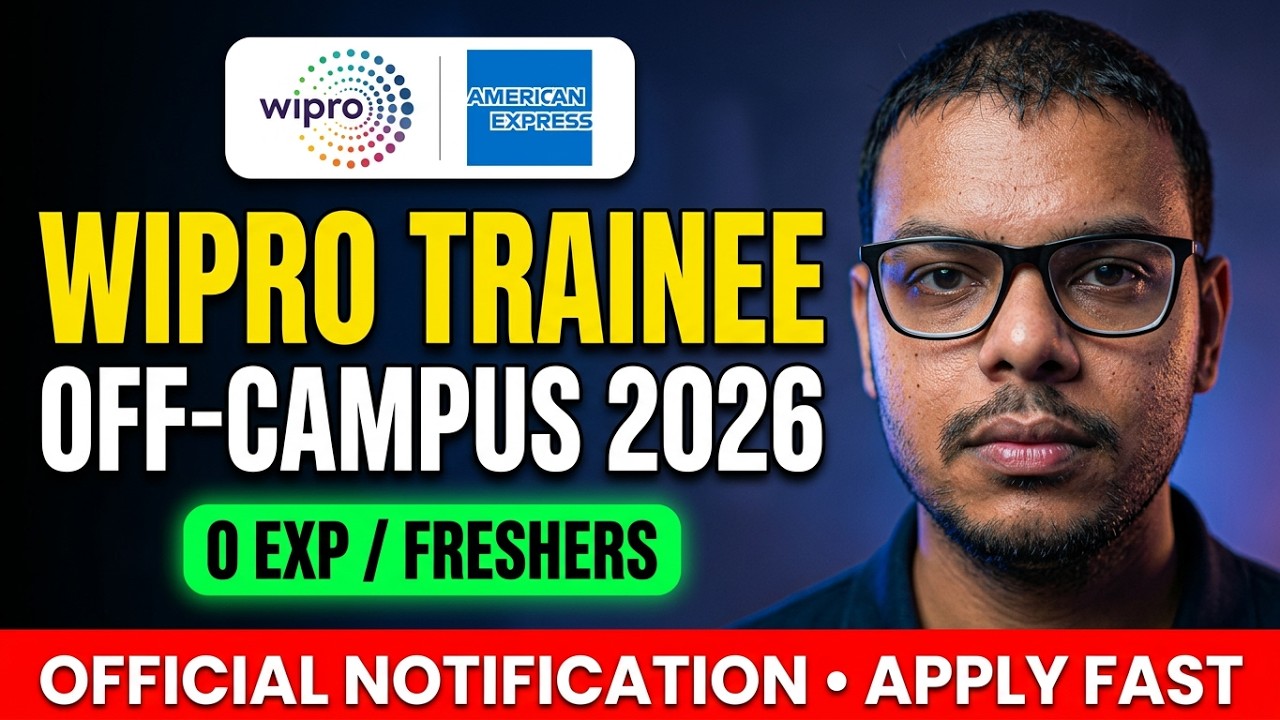 Wipro Trainee Hiring Announced 2026 | Amex | Off Campus Drive | 2026, 2025 Batch Hiring | Freshers