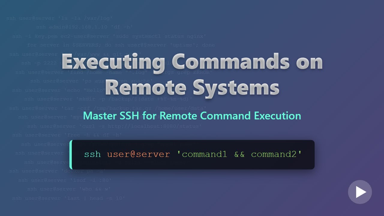 SSH Remote Commands: Securely Execute Commands on Remote Servers