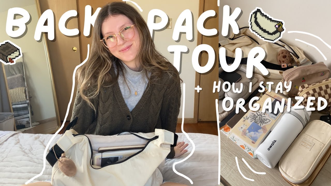 Backpack tour + How I stay organized 2025 ✐𖦹˖⋆ *grad student* college essentials and advice ♡