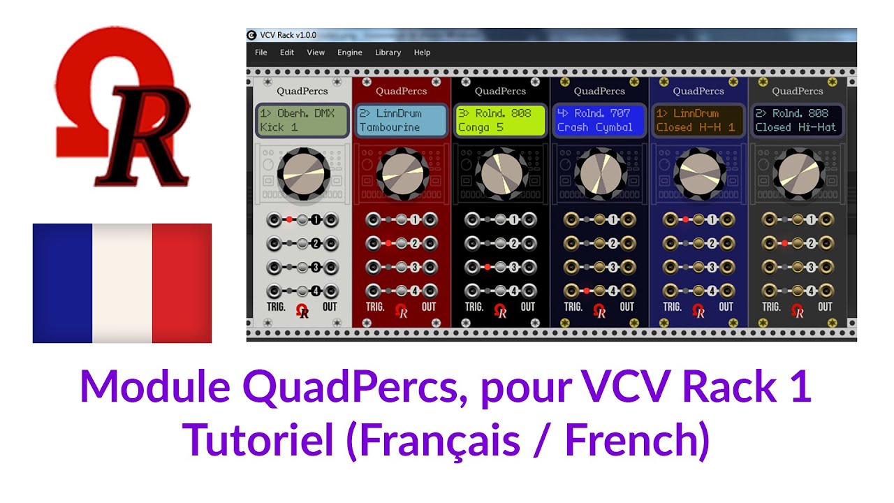 Module QuadPercs (VCV Rack v1) : Tuto (Français/French)