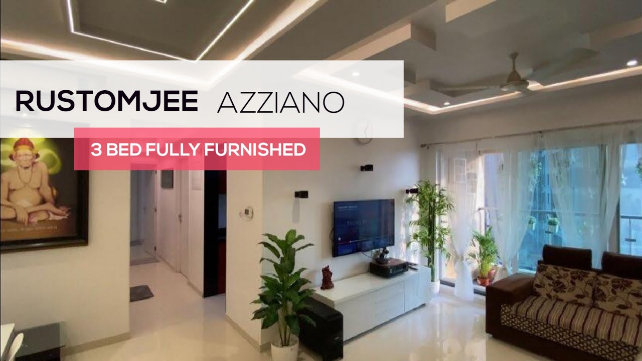 3 Bhk Pool Facing & Fully Furnished Apt At #Rustomjee Azziano, #Thane | Call 8100 887700