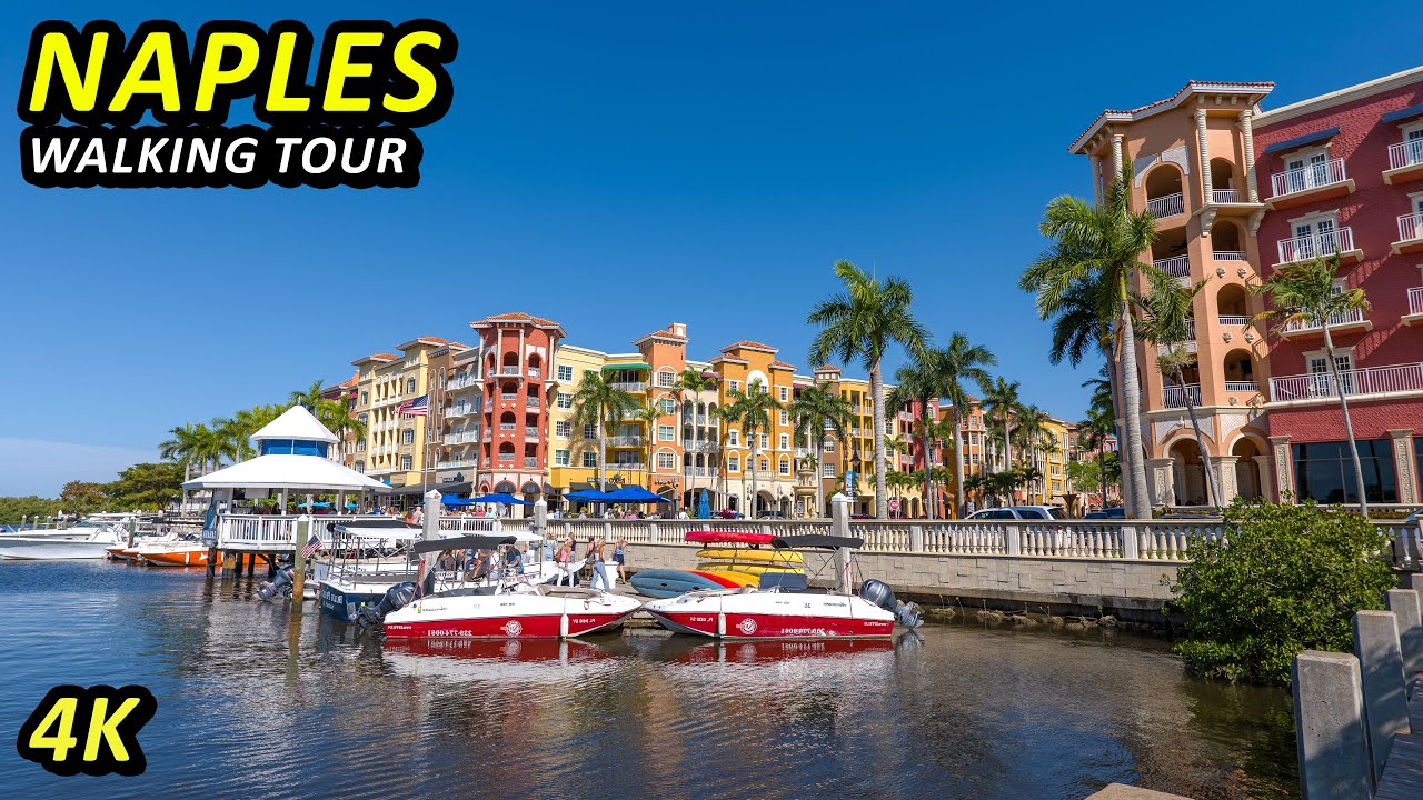 Naples Florida - Walk Along 5th Ave from the BEACH to the Bayfront