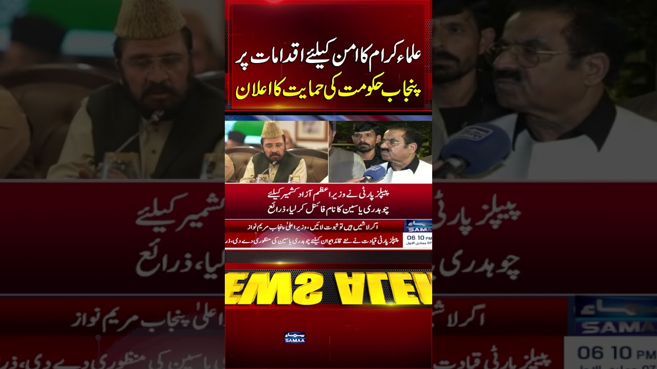Religious Scholars Announce Support for Punjab Govt&rsquo;s Peace Initiatives | Samaa TV