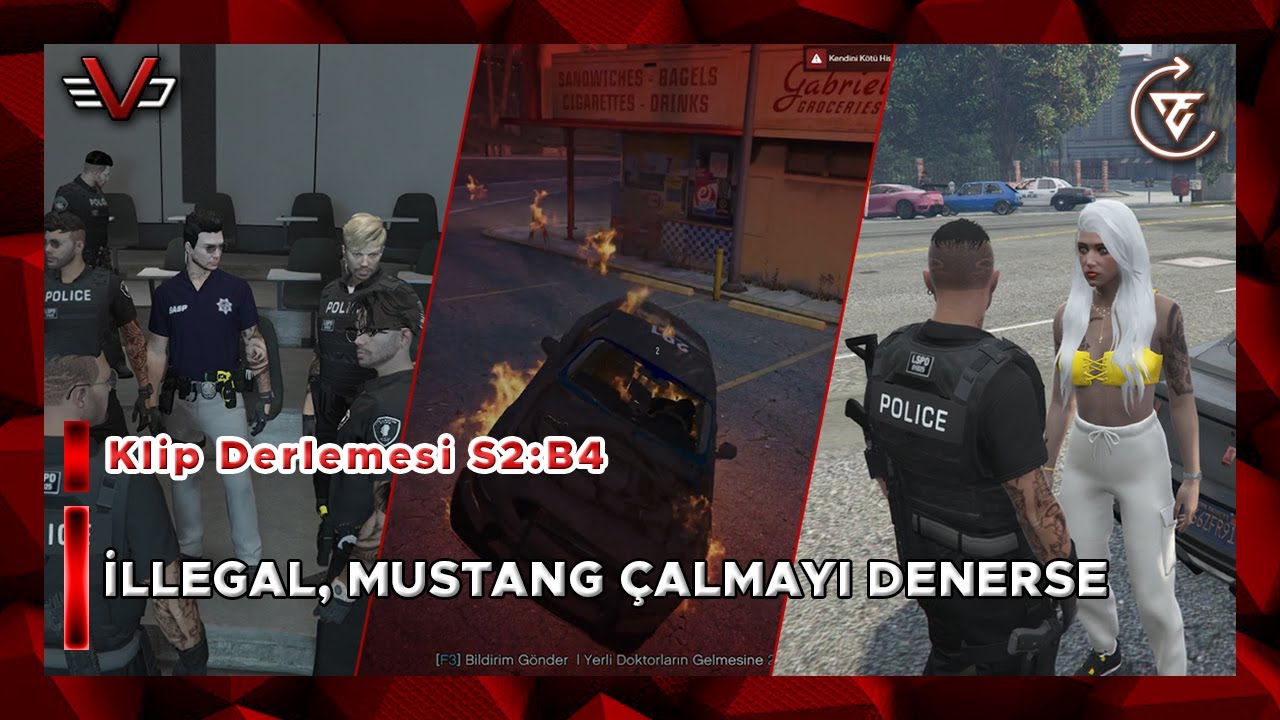 İLLEGAL, MUSTANG ÇALMAYI DENERSE | Klip Derlemesi S2:B4 | ed:V [EDRP] | ZeuSidiouss | Zeu Clips