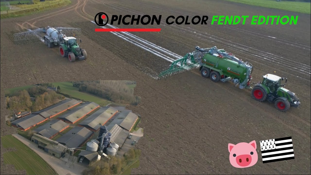 🇫🇷Une PICHON COLOR FENDT à l'épandage de lisier 2021 en Bretagne ! | X2 FENDT 724 | LJ AgroMovie's