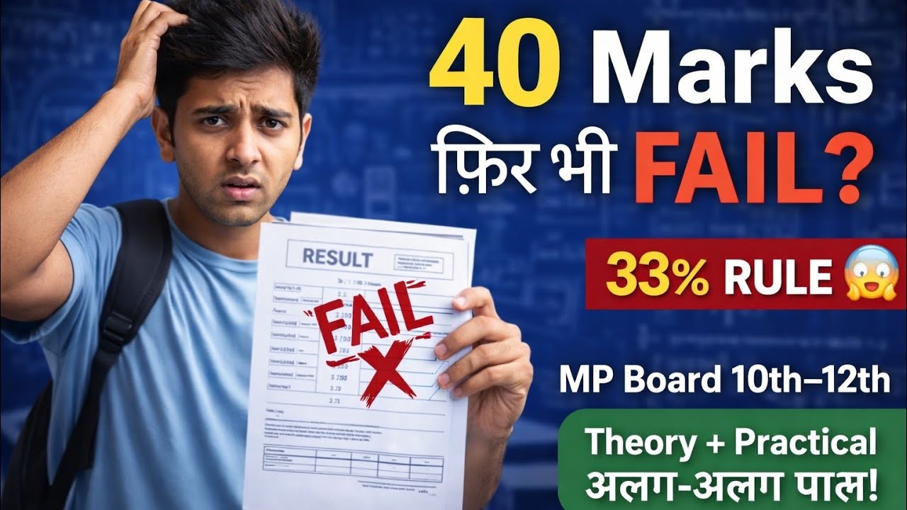 40 Marks फिर भी FAIL? 😱 | MP Board Passing Rule 2026 | 10th&ndash;12th Full