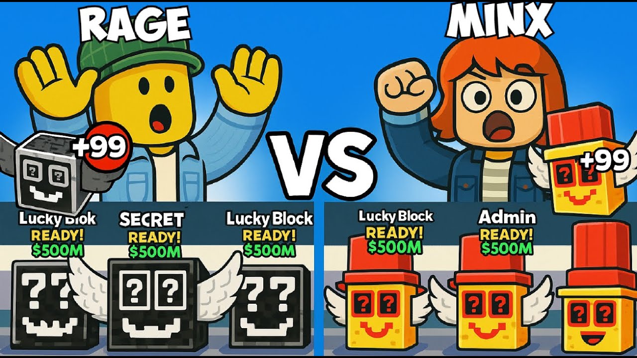 Borba Lucky Blokova RAGE VS MINX KO IMA JACI LUCKY BLOCK???