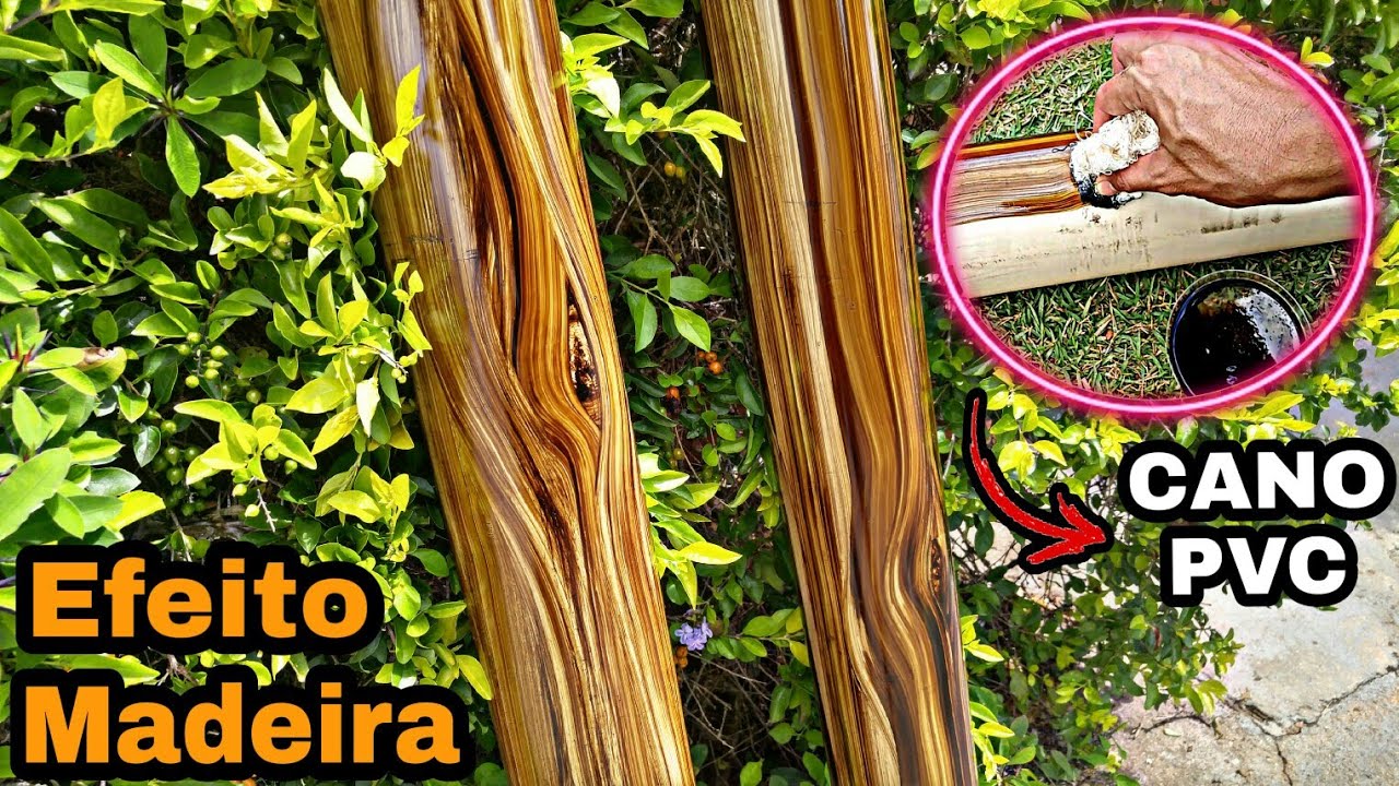 Como Fazer Efeito Madeira em Cano de PVC