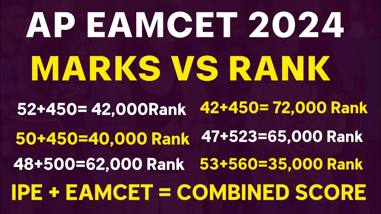 ap eamcet 2024 marks vs rank ||ap eapcet 2024 marks vs rank ipe+eamcet =combined score rank ఎంత?