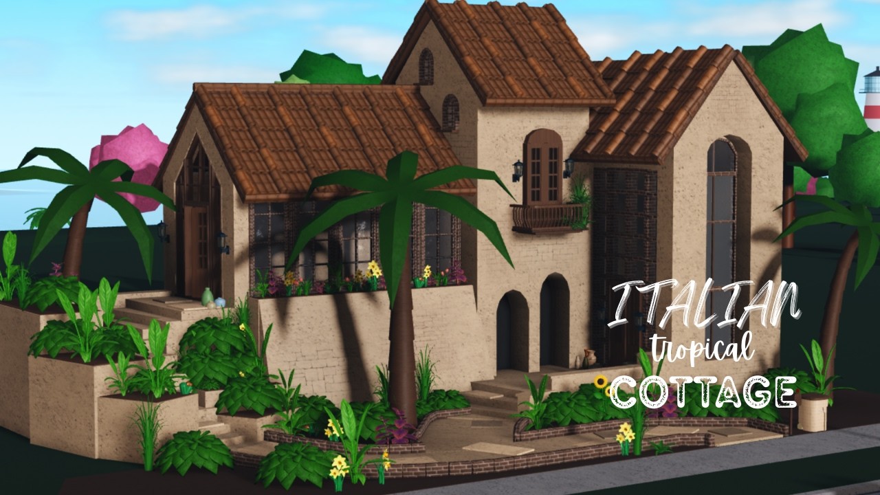 building a ITALIAN TROPICAL COTTAGE in bloxburg... ($400k)