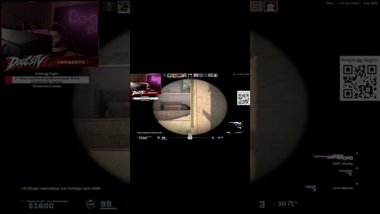 #1280x960 #180hz #rx7600 #r55600x 4K DE AWP #cs2 #cs2aovivo #dicascs2 #pcgamer #melhoresmomentoscs2